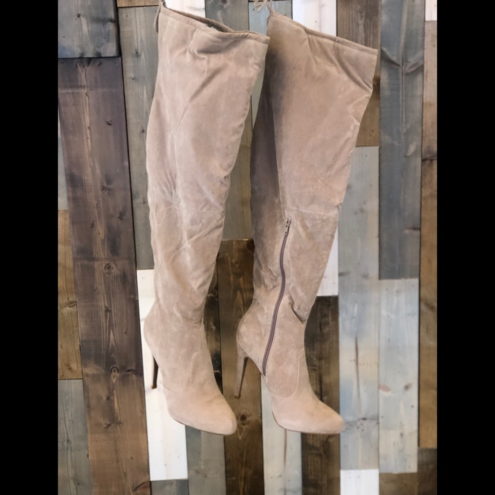 Suede Thigh High Boots
